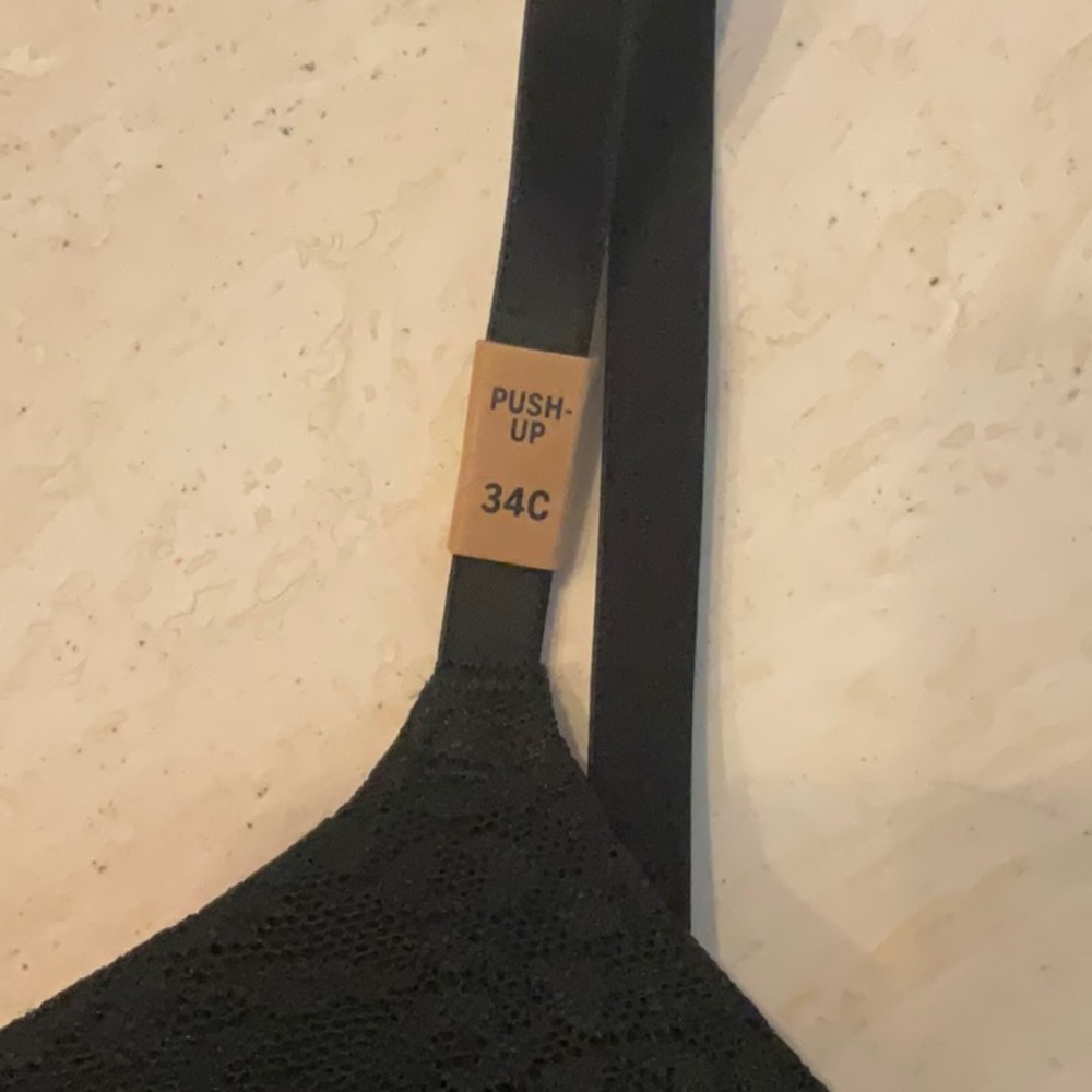 Victoria’s Secret Pink Push Up Padded Bra VS Wear Everywhere Size 34C New Black - Picture 2 of 16
